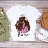 Women Cartoon Super Mom Life Momlife Mama Mother Summer Print Lady T-shirts Top T Shirt Ladies Womens Graphic Female Tee T-Shirt CZ8947 / M