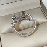 Women Engagement Silver Ring 925 Sterling Wedding Jewelry