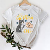 Women Leopard Heart Graphic T shirt Top Print Tee T-Shirt CZ24093 / S
