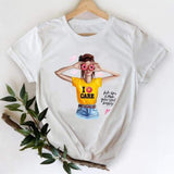 Women Leopard Heart Graphic T shirt Top Print Tee T-Shirt CZ24100 / S