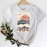 Women Leopard Heart Graphic T shirt Top Print Tee T-Shirt CZ24096 / S