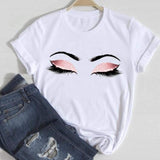 Women Lip Leopard Love Graphic T shirt Top Lady Print Tee T-Shirt CZ23371 / M