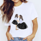 Women Mama Girls Mom Love Print Graphic T Shirt Tee T-Shirt CZ23214 / M