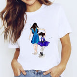 Women Mama Girls Mom Love Print Graphic T Shirt Tee T-Shirt CZ23215 / S