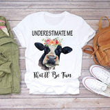 Women Short Sleeve Dream Feather Fashion Print Top T Shirt Graphic Tee T-Shirt CZ8363 / S