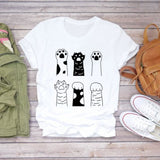 Women T-shirts Cartoon Avocado Fruit Funny Love Graphic Top Print Shirt Tee T-Shirt CZ23083 / S