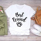 Women T-shirts Cartoon Avocado Fruit Funny Love Graphic Top Print Shirt Tee T-Shirt CZ23097 / S