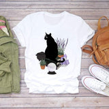 Women T-shirts Cartoon Avocado Fruit Funny Love Graphic Top Print Shirt Tee T-Shirt CZ23095 / L
