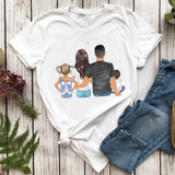 Women T-shirts Fashion Mom Mother Daughter Mama Print Graphic Top Shirt Tee T-Shirt CZ23885 / S