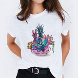 Women Watercolor Feather Bird Casual Print Graphic T Shirt Tee T-Shirt CZ22566 / XL