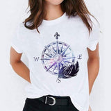 Women Watercolor Feather Bird Casual Print Graphic T Shirt Tee T-Shirt CZ22572 / XXL