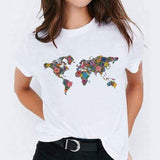 Women Watercolor Feather Bird Casual Print Graphic T Shirt Tee T-Shirt CZ22574 / XL