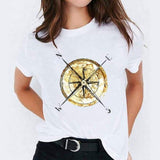 Women Watercolor Feather Bird Casual Print Graphic T Shirt Tee T-Shirt CZ22573 / XXL