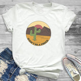 Women’s Fashion Free Hug Plants Cactus Print Graphic T Shirt T-Shirt Tee Shirt Tees CZ20540 / XL