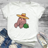 Women’s Fashion Free Hug Plants Cactus Print Graphic T Shirt T-Shirt Tee Shirt Tees CZ20544 / XL