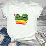 Women’s Fashion Free Hug Plants Cactus Print Graphic T Shirt T-Shirt Tee Shirt Tees CZ20551 / XXL