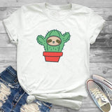Women’s Fashion Free Hug Plants Cactus Print Graphic T Shirt T-Shirt Tee Shirt Tees CZ20549 / XXL