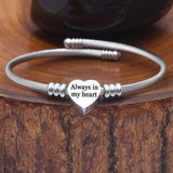 Women's Ladies Stainless Steel WORDS Bar Bracelet Free Engraving