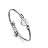 Women's Ladies Stainless Steel WORDS Bar Bracelet Free Engraving