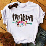 Women’s Mama Letters Fashion Mom Mother Day Graphic Tee T-Shirt Top CZ20857 / XXL