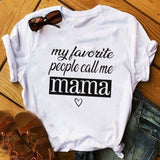 Women’s Mama Letters Fashion Mom Mother Day Graphic Tee T-Shirt Top
