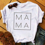 Women’s Mama Letters Fashion Mom Mother Day Graphic Tee T-Shirt Top CZ20864 / L