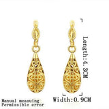 Womens Stunning 18K Rose Gold Filled White Topaz Dangle Drop Leverback Earrings