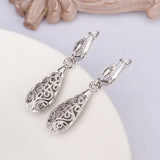 Womens Stunning 18K Rose Gold Filled White Topaz Dangle Drop Leverback Earrings