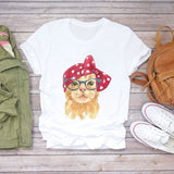 Women’s T-shirts Bee Busy Day Coffee Cartoon Kawaii Graphic Top Print Shirt Tee T-Shirt CZ23092 / XXL