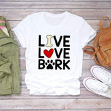 Women’s T-shirts Bee Busy Day Coffee Cartoon Kawaii Graphic Top Print Shirt Tee T-Shirt CZ23089 / XL