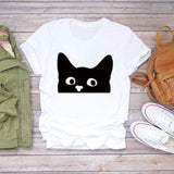 Women’s T-shirts Bee Busy Day Coffee Cartoon Kawaii Graphic Top Print Shirt Tee T-Shirt CZ23084 / XXL