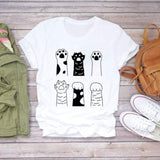 Women’s T-shirts Bee Busy Day Coffee Cartoon Kawaii Graphic Top Print Shirt Tee T-Shirt CZ23083 / M